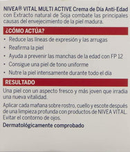 Carica l'immagine nel visualizzatore di Gallery, Nivea Vital Soja Anti Age Crema Giorno Spf12 50ml