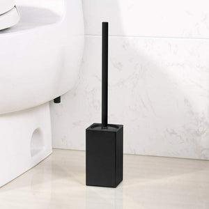 bgl 304 - Porta scopino per WC in acciaio inox quadrato (nero) Nero