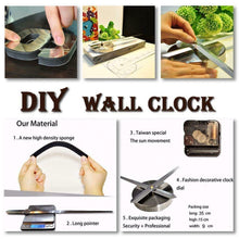 Carica l&#39;immagine nel visualizzatore di Gallery, UBAYMAX Orologio da Parete Adesivo,3D Mirror Modern Wall Clock,DIY Argento