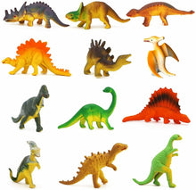 Carica l'immagine nel visualizzatore di Gallery, 12 x Pupazzi per bambini mini dinosauri misti T rex da 3 a 6 cm, Atossici colori