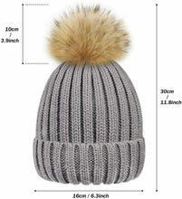 Carica l'immagine nel visualizzatore di Gallery, HATOOZE Cappello Beanie Invernale Lavorato a Maglia per Donna Ragazza grigio