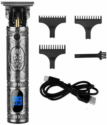 Anself Trimmer Elettrico per Uomo, Tagliacapelli, 03 Grigio Fumo