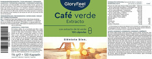 Integratore Caffè Verde + Te Verde + Guaranà + Caffeina,Vitamina B2+B6,gloryfeel