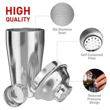 Carica l'immagine nel visualizzatore di Gallery, Samione Cocktail Shaker Set, 7 Pezzi Kit da Barman in Acciaio Inox...