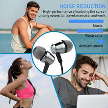 Carica l'immagine nel visualizzatore di Gallery, Auricolari in ear con microfono integrato, Attacco da 3.5 mm Suono potente Bassi
