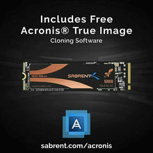Carica l'immagine nel visualizzatore di Gallery, Sabrent SSD Interno 500GB Rocket Nvme PCIe 4.0 M.2 2280 Unità 500GB,