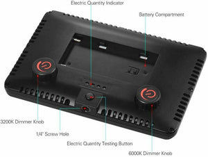 Andoer 192 Faretto a Led Fotografia, Dimmerabile 3200K-6000K Video Luce, Nikon