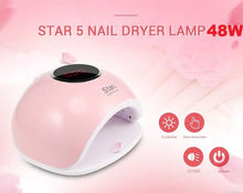 Carica l'immagine nel visualizzatore di Gallery, FORNETTO STAR LED LAMPADA MANI 48W CON LCD DISPLAY CATALIZZA GEL TIMER ESTETICA MANI
