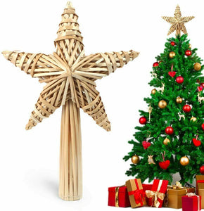 Decorazione per albero di Natale naturale, 3D a Albero Di Stella A