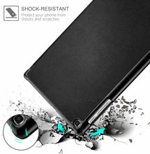 Carica l'immagine nel visualizzatore di Gallery, Custodia a portafoglio compatibile per Samsung Galaxy Tab A 10.1 2019 + Vetro