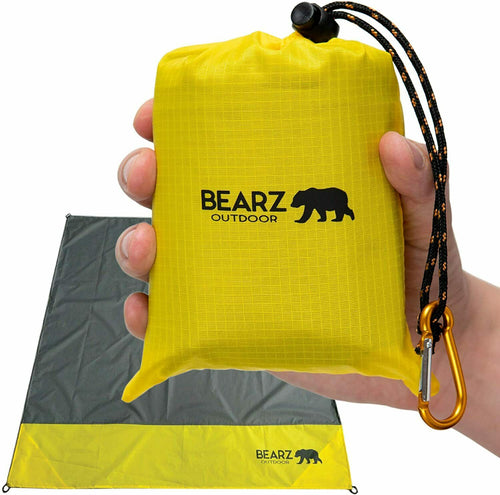 BEARZ Outdoor Coperta da Picnic Impermeabile, Telo PIC Nic Giallo Brillante