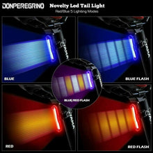 Carica l&#39;immagine nel visualizzatore di Gallery, DONPEREGRINO B2-110 Lumen Luce Bici Posteriore ad Alta B2 Rosso/Blu
