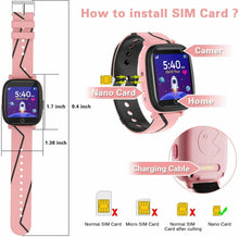Carica l&#39;immagine nel visualizzatore di Gallery, Smartwatch Bambini - Telefono con SOS Gioco Musica Camera Rosa