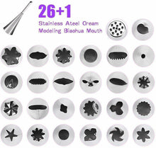 Carica l&#39;immagine nel visualizzatore di Gallery, 32 in 1 Set di Beccucci Sac a Poche per Decorazione Pasticceria in Acciaio Inox