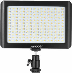Andoer 192 Faretto a Led Fotografia, Dimmerabile 3200K-6000K Video Luce, Nikon