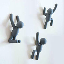 Carica l'immagine nel visualizzatore di Gallery, Umbra Buddy Set di 3 ganci decorativi da parete, per giacche, Grigio Scuro