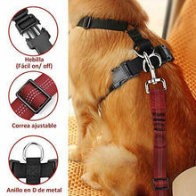 Carica l'immagine nel visualizzatore di Gallery, SlowTon Set di Cinture Sicurezza per Cani, S, Pettorina e cintura (rosso)
