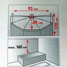 Carica l&#39;immagine nel visualizzatore di Gallery, Spirella Ombrella Clear 1004436 Telaio a Ombrello per Doccia, con Tenda...