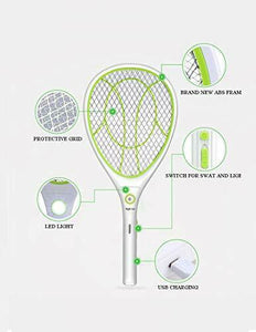 Night Cat Elettrico Zanzara Volare Swatter Zapper Racchetta, Insetti Verde