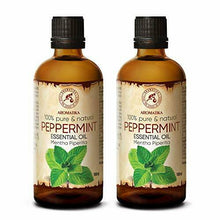Carica l&#39;immagine nel visualizzatore di Gallery, Olio Essenziale di Menta Piperita 2x100ml - Mentha - Menta...