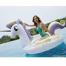 Carica l&#39;immagine nel visualizzatore di Gallery, Myir Piscina Gigante Gonfiabile Trasparente Unicorno con Paillettes