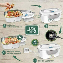 Carica l&#39;immagine nel visualizzatore di Gallery, Scaldavivande Elettrico 2 in 1 per Auto con Chiusura Ermetica, 1.5L 40W 220V+12V