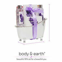 Carica l'immagine nel visualizzatore di Gallery, Cesto regalo Bath Spa per donna, Body &amp; Earth Set 4 pezzi spa...