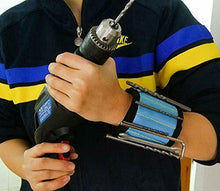Carica l&#39;immagine nel visualizzatore di Gallery, Braccialetto magnetico con 15 potenti magneti e tasche per contenere Blu