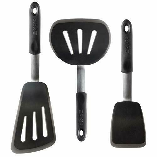 di Oro - Serie Chef - Set spatole in Silicone e Acciaio 3 Pezzi