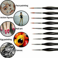 Carica l&#39;immagine nel visualizzatore di Gallery, KINBOM 9 Pezzi Fine Detail Pennello Miniature Pennelli Kit Mini Paints Brush...
