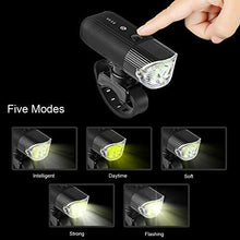 Carica l'immagine nel visualizzatore di Gallery, LED illuminazione bicicletta USB ricaricabili luce N8-Nero