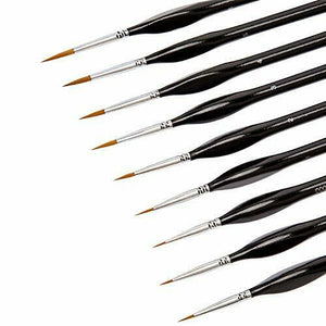 KINBOM 9 Pezzi Fine Detail Pennello Miniature Pennelli Kit Mini Paints Brush...