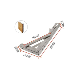 2 x Staffe pieghevoli per mensole e tavoli, Supporto a muro resistenti, 25 cm