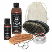 Carica l'immagine nel visualizzatore di Gallery, Kit Barba 6pz, Breett Prodotti Barba, Olio Cura Pettine per di barba,...