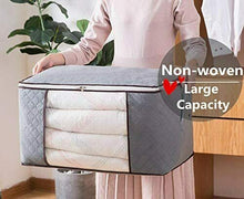 Carica l'immagine nel visualizzatore di Gallery, 3 x Scatole per vestiti, Organizzatore pieghevole per armadi, 60x35x40 cm Grigio