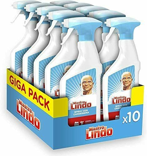 10 x Detergente igienizzante spray a base di candeggina Mastro Lindo 500 ml