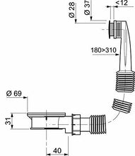 Carica l'immagine nel visualizzatore di Gallery, Wirquin SP2060099 - Intercalare per troppo pieno estensibile, lavabo