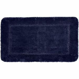 AmazonBasics - Set di tappeti da bagno con bordi scolpiti, 2 pezzi Blu Scuro