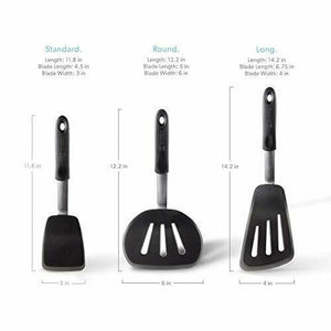 di Oro - Serie Chef - Set spatole in Silicone e Acciaio 3 Pezzi