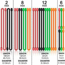 Carica l'immagine nel visualizzatore di Gallery, Senhai 24 Coppie in Twist, Cinghie Silicone 18"12" 3"&amp; 6" Cuffie Gomma...