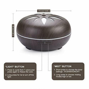 550 ml Umidificatore Ultrasuoni Aromaterapia, seamei Diffusore di Oli...