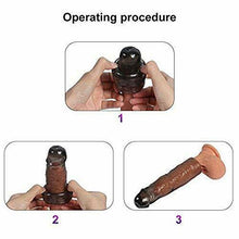 Carica l&#39;immagine nel visualizzatore di Gallery, Soft Sleeve is Good for penile Cover Preservativo di Silicone Dilatatore Nero