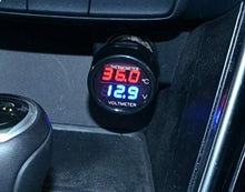 Carica l'immagine nel visualizzatore di Gallery, Voltometro per accendisigari 12 V, Termometro con display LCD per auto, Piccolo