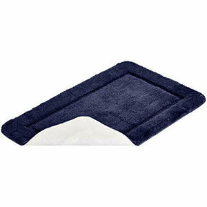 AmazonBasics - Set di tappeti da bagno con bordi scolpiti, 2 pezzi Blu Scuro