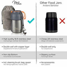 Carica l'immagine nel visualizzatore di Gallery, Thermos per Alimenti I 450ml / 650ml I Contenitore Termico di Acciaio