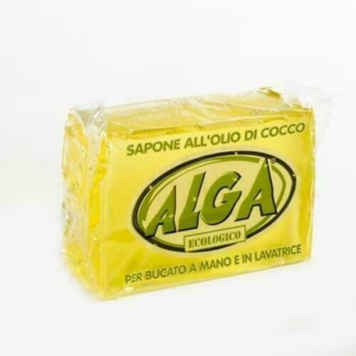 4 PEZZI Panetto ALGA sapone ecologico 400gr sapone puro lavaggio multi –