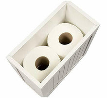 Carica l'immagine nel visualizzatore di Gallery, Woodluv Bianco Saliera Sottile In Legno Multiuso Bagno Unità Archiviazione