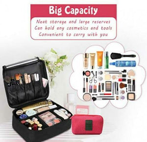 DIMJ Porta Trucchi da Viaggio, Borsa Trucco Professionale Beauty Case Nero