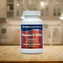 Carica l'immagine nel visualizzatore di Gallery, Vitamina E 400 UI - 240 capsule - 8 mesi di trattamento - SimplySupplements