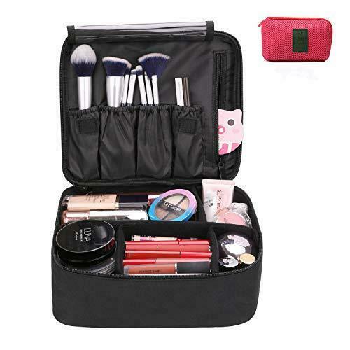 DIMJ Porta Trucchi da Viaggio, Borsa Trucco Professionale Beauty Case Nero